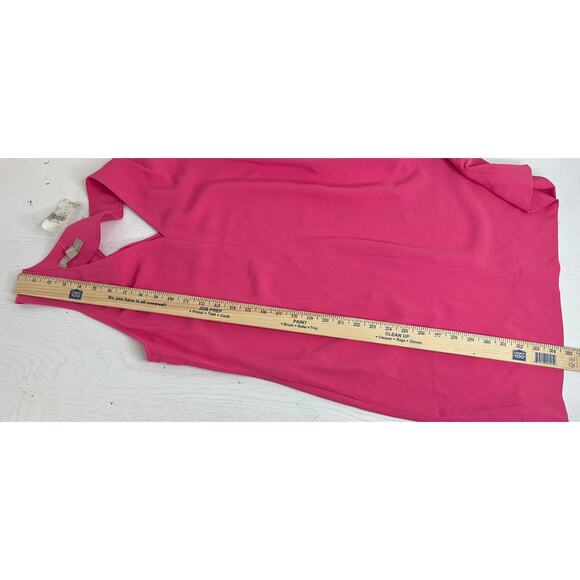 Banana Republic New! Pink Sleeveless V-Neck Knee Length Dress Vacay Summer 4 - Picture 7 of 9